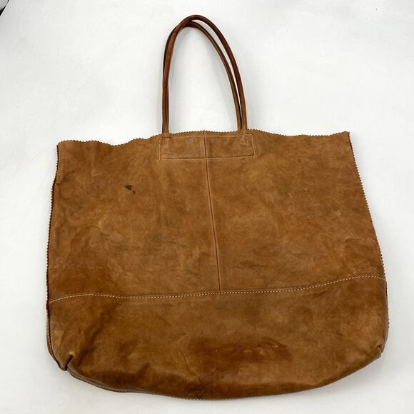 Banana Republic Cognac Leather Slouch Tote Bag - Picture 4 of 9
